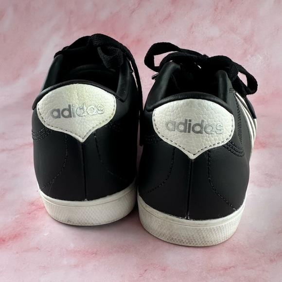 ADIDAS Women's Courtset B74560 White Black Lace-Up Sneaker Shoes Size 5 - Picture 7 of 15